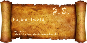 Hujber Dávid névjegykártya